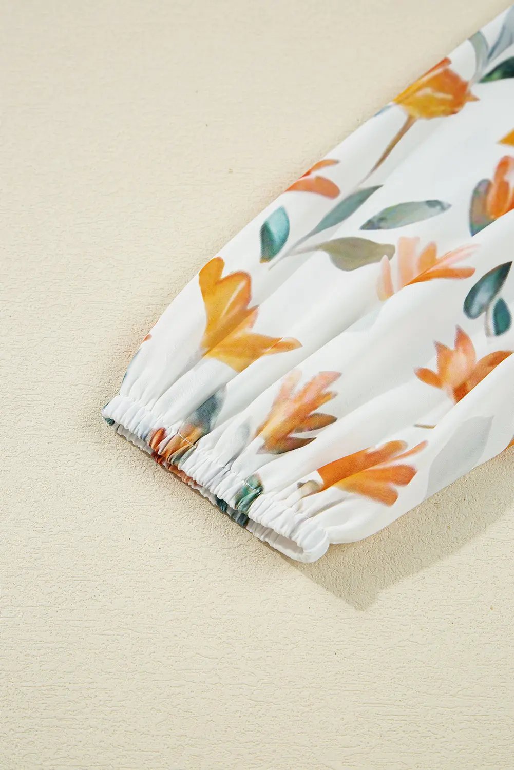 Yellow Floral Print Tie Neck Frilled Long Sleeve Mini Dress Dear-Lover Dropshipping